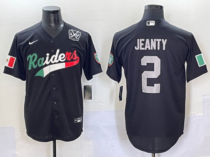 Men 2025 Oakland Raiders #2 Jeanty Black Joint Name Nike Limited NFL Jersey style 7036->oakland raiders->NFL Jersey